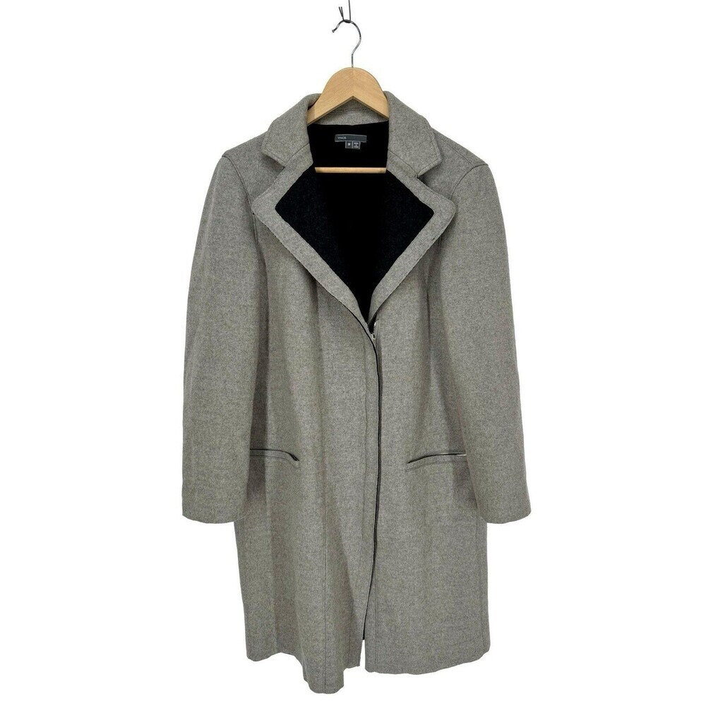 Vince Gray Wool Asymmetrical‎ Zip Coat Women’s M